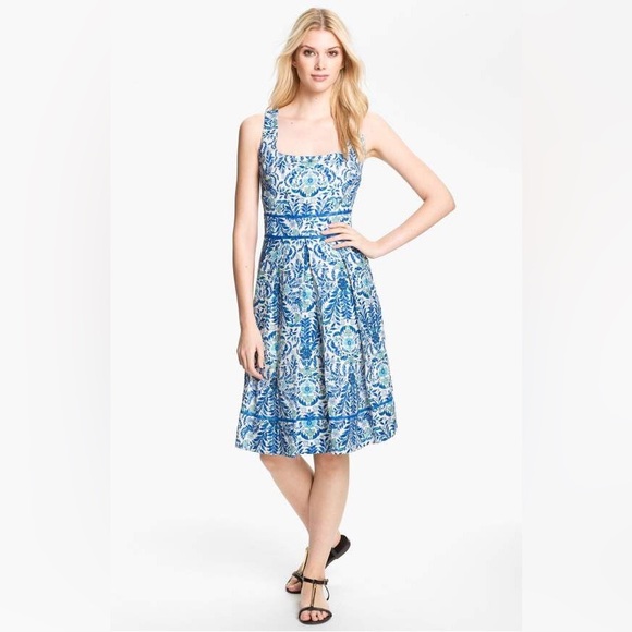 Tory Burch Blue and White Garden Party Dress size 6 - Picture 1 of 12